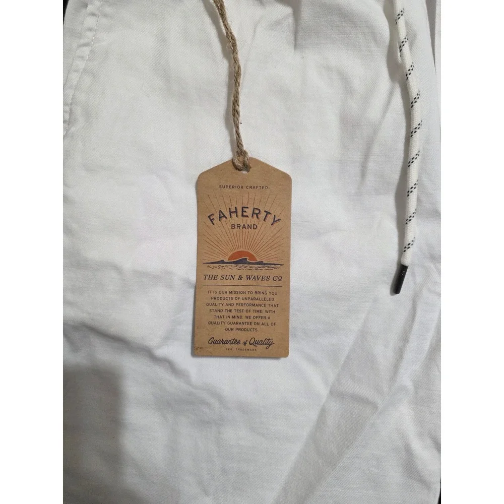 Faherty mens white